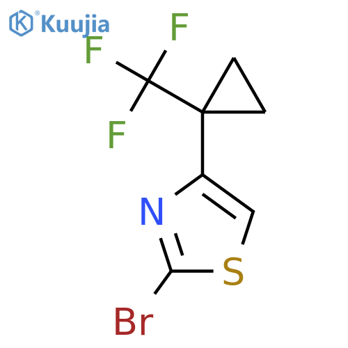 2-Bromo-4-(1-(trifluoromethyl)cyclopropyl)thiazole structure