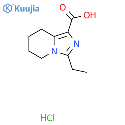 3-ethyl-5H,6H,7H,8H-imidazo[1,5-a]pyridine-1-carboxylic acid hydrochloride structure