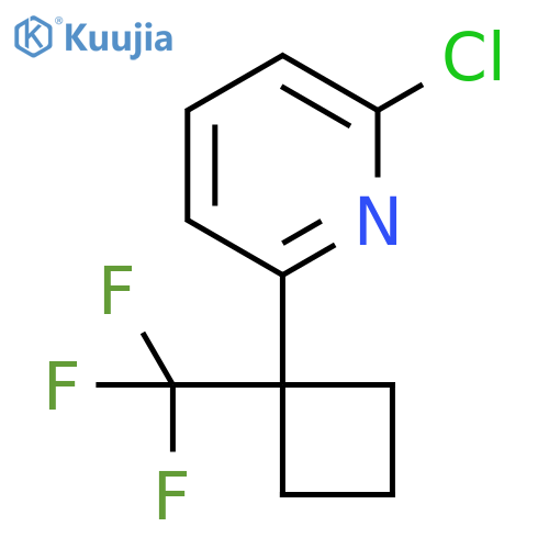 2-Chloro-6-[1-(trifluoromethyl)cyclobutyl]pyridine structure