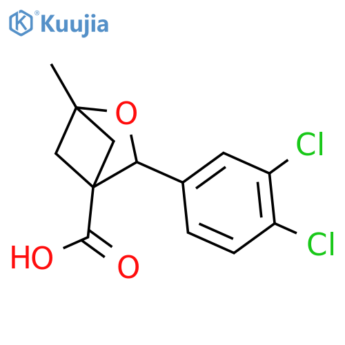 3-(3,4-Dichlorophenyl)-1-methyl-2-oxabicyclo[2.1.1]hexane-4-carboxylic acid structure