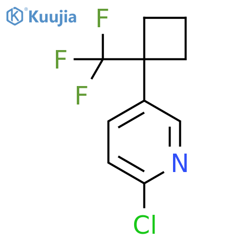 2-Chloro-5-[1-(trifluoromethyl)cyclobutyl]pyridine structure