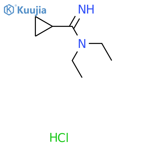 N,N-diethylcyclopropanecarboximidamide hydrochloride structure