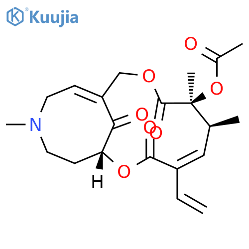 (1R,4Z,6S,7S,11Z)-6,7,14-trimethyl-3,8,17-trioxo-4-vinyl-2,9-dioxa-14-azabicyclo[9.5.1]heptadeca-4,11-dien-7-yl acetate structure