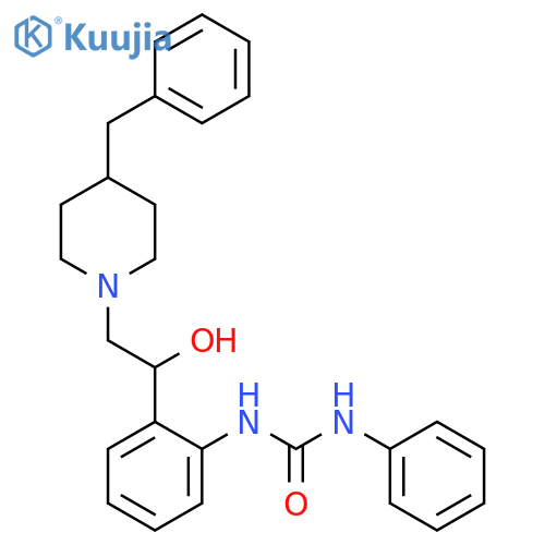 Urea,N-[2-[1-hydroxy-2-[4-(phenylmethyl)-1-piperidinyl]ethyl]phenyl]-N'-phenyl- structure