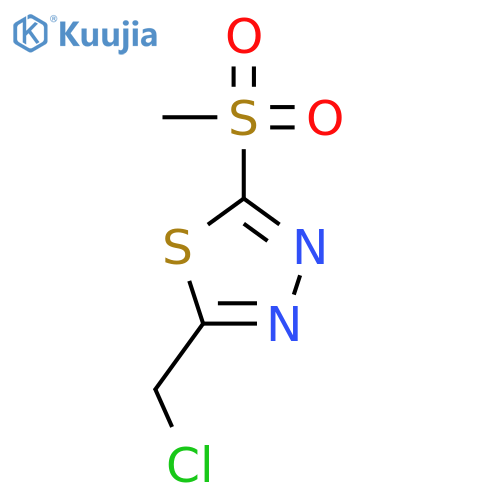2-(chloromethyl)-5-methanesulfonyl-1,3,4-thiadiazole structure
