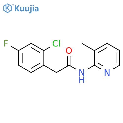 2-Chloro-4-fluoro-N-(3-methyl-2-pyridinyl)benzeneacetamide structure
