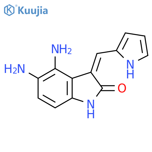 2H-Indol-2-one,4,5-diamino-1,3-dihydro-3-(1H-pyrrol-2-ylmethylene)-, (3Z)- structure