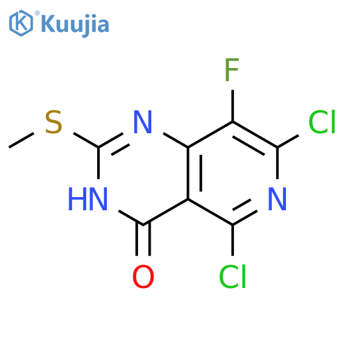 Pyrido[4,3-d]pyrimidin-4(3H)-one, 5,7-dichloro-8-fluoro-2-(methylthio)- structure