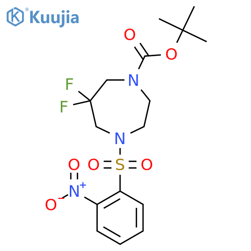 1-Boc-6,6-difluoro-4-(2-nitrobenzenesulfonyl)-1,4-diazepane structure