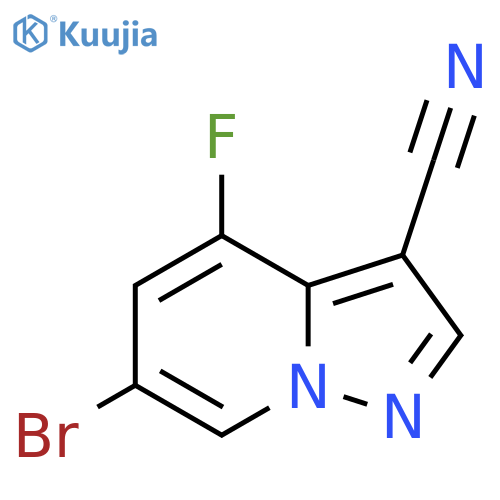 6-Bromo-4-fluoropyrazolo[1,5-a]pyridine-3-carbonitrile structure