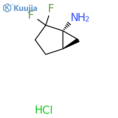 rac-(1R,5R)-2,2-difluorobicyclo[3.1.0]hexan-1-amine hydrochloride structure