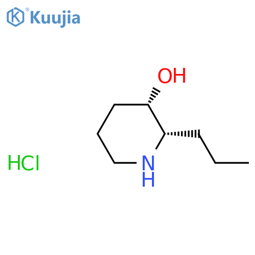rac-(2R,3R)-2-propylpiperidin-3-ol hydrochloride, cis structure