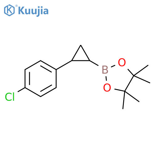 2-2-(4-chlorophenyl)cyclopropyl-4,4,5,5-tetramethyl-1,3,2-dioxaborolane structure