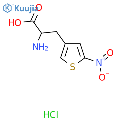 2-Amino-3-(5-nitrothiophen-3-yl)propanoic acid hydrochloride structure