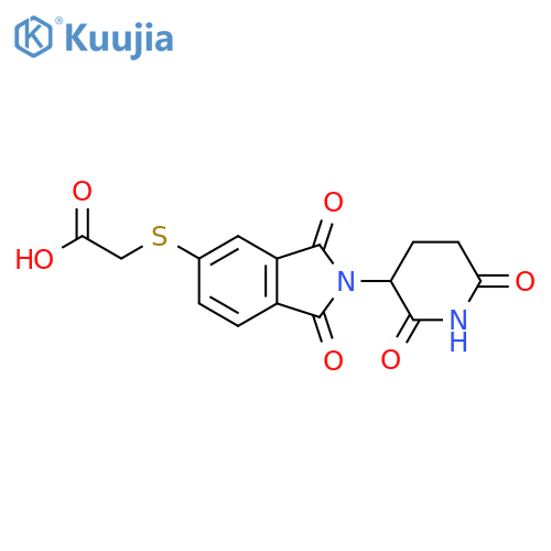 2-{[2-(2,6-dioxopiperidin-3-yl)-1,3-dioxo-2,3-dihydro-1H-isoindol-5-yl]sulfanyl}acetic acid structure