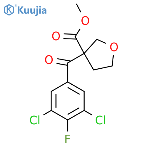 Methyl 3-(3,5-dichloro-4-fluorobenzoyl)oxolane-3-carboxylate structure