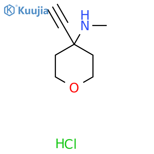 4-ethynyl-N-methyloxan-4-amine hydrochloride structure