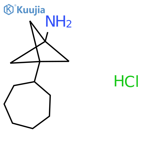 3-Cycloheptylbicyclo[1.1.1]pentan-1-amine hydrochloride structure