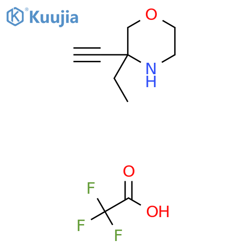 3-Ethyl-3-ethynylmorpholine; trifluoroacetic acid structure