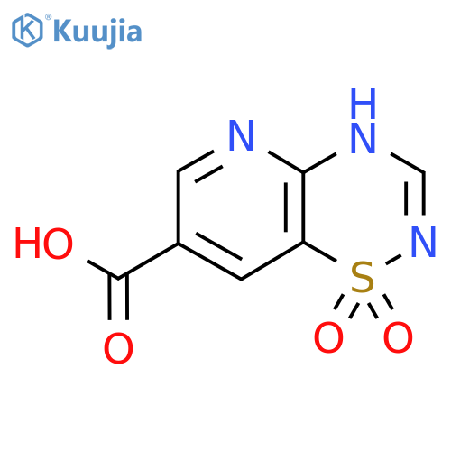1,1-dioxo-4H-1lambda6-pyrido[2,3-e][1,2,4]thiadiazine-7-carboxylic acid structure