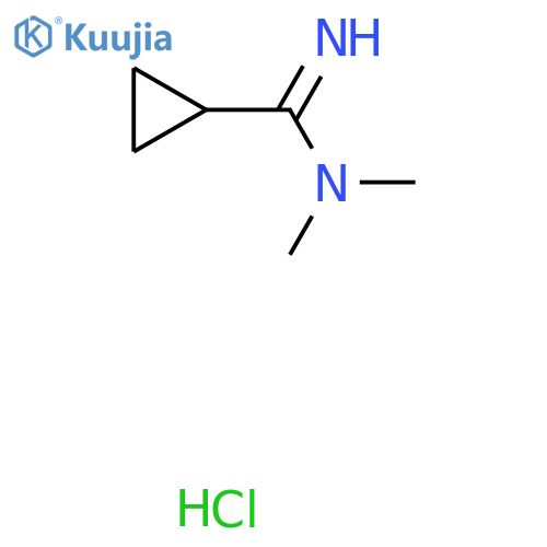 N,N-dimethylcyclopropanecarboximidamide hydrochloride structure