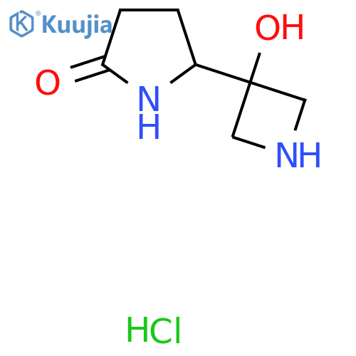 5-(3-Hydroxyazetidin-3-yl)pyrrolidin-2-one hydrochloride structure
