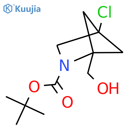 Tert-butyl 4-chloro-1-(hydroxymethyl)-2-azabicyclo[2.1.1]hexane-2-carboxylate structure