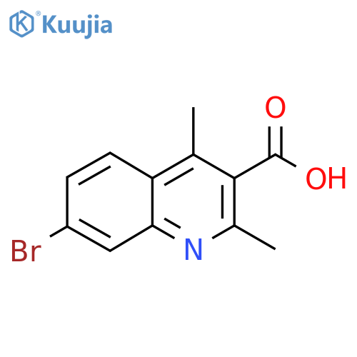 7-Bromo-2,4-dimethylquinoline-3-carboxylic acid structure