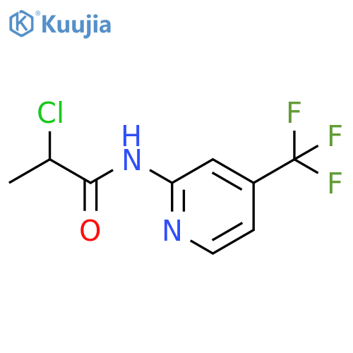 2-chloro-N-[4-(trifluoromethyl)pyridin-2-yl]propanamide structure