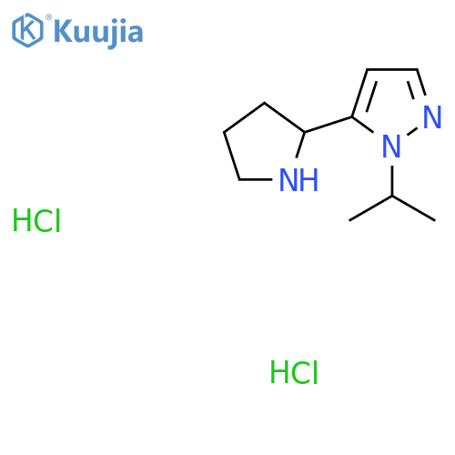 1-(propan-2-yl)-5-(pyrrolidin-2-yl)-1H-pyrazole dihydrochloride structure