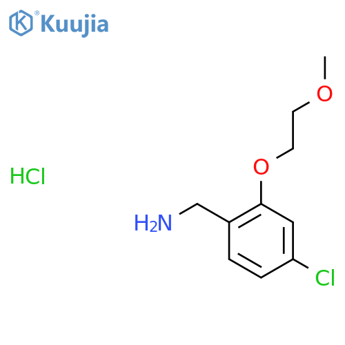 1-[4-Chloro-2-(2-methoxyethoxy)phenyl]methanamine hydrochloride structure