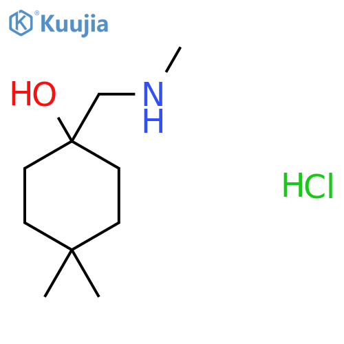 4,4-Dimethyl-1-[(methylamino)methyl]cyclohexan-1-ol hydrochloride structure