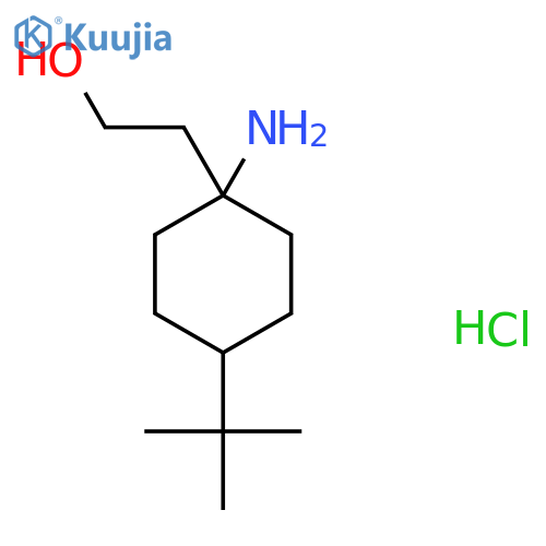 2-(1-Amino-4-tert-butylcyclohexyl)ethan-1-ol hydrochloride structure