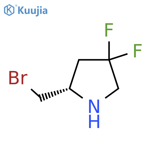 (2S)-2-(bromomethyl)-4,4-difluoropyrrolidine structure