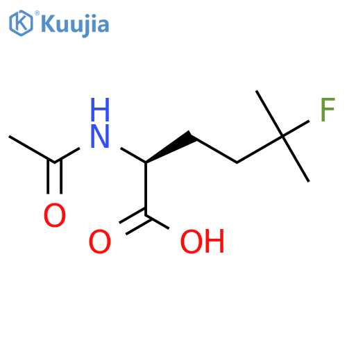(2S)-2-acetamido-5-fluoro-5-methylhexanoic acid structure