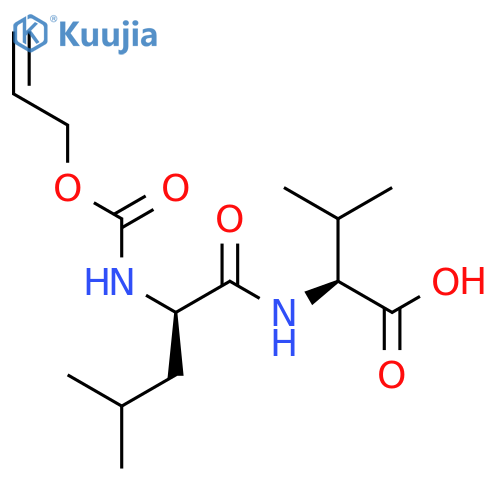 (2S)-3-methyl-2-[(2R)-4-methyl-2-{[(prop-2-en-1-yloxy)carbonyl]amino}pentanamido]butanoic acid structure