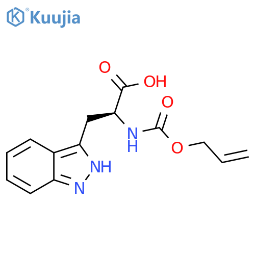 (2S)-3-(2H-indazol-3-yl)-2-{[(prop-2-en-1-yloxy)carbonyl]amino}propanoic acid structure