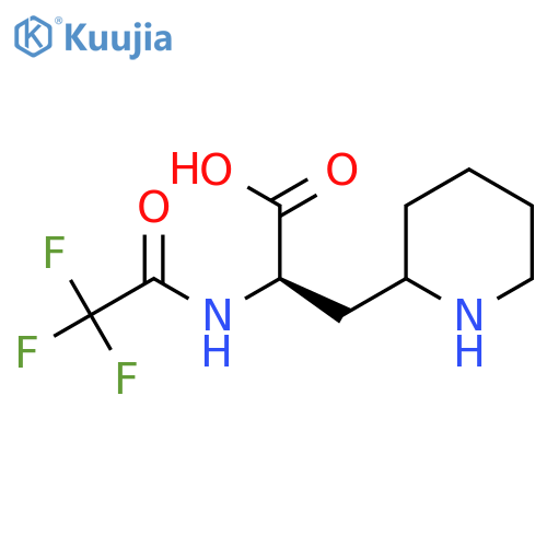 (2R)-3-(piperidin-2-yl)-2-(2,2,2-trifluoroacetamido)propanoic acid structure