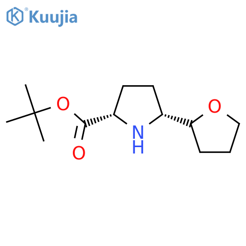 rac-tert-butyl (2R,5S)-5-(oxolan-2-yl)pyrrolidine-2-carboxylate structure