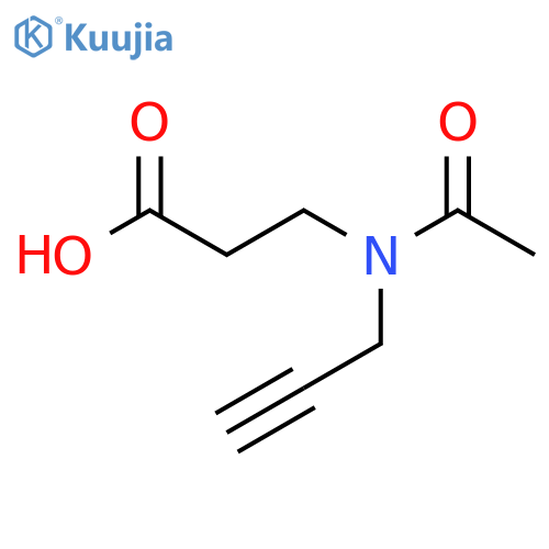 3-[N-(prop-2-yn-1-yl)acetamido]propanoic acid structure