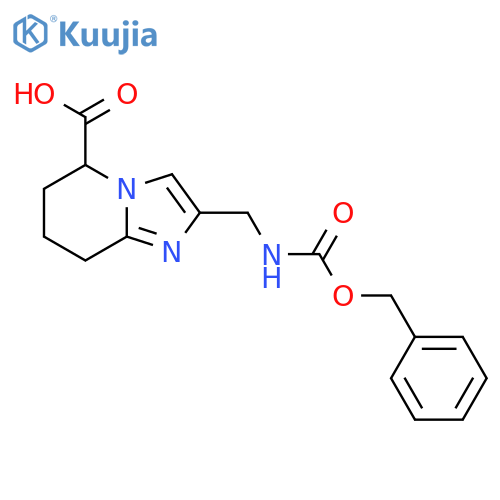 2-({[(benzyloxy)carbonyl]amino}methyl)-5H,6H,7H,8H-imidazo[1,2-a]pyridine-5-carboxylic acid structure