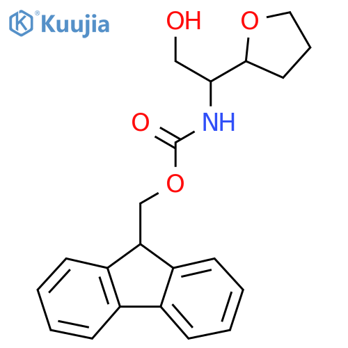 (9H-fluoren-9-yl)methyl N-[2-hydroxy-1-(oxolan-2-yl)ethyl]carbamate structure