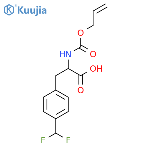 3-[4-(Difluoromethyl)phenyl]-2-{[(prop-2-en-1-yloxy)carbonyl]amino}propanoic acid structure