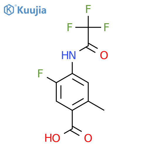 5-Fluoro-2-methyl-4-(2,2,2-trifluoroacetamido)benzoic acid structure