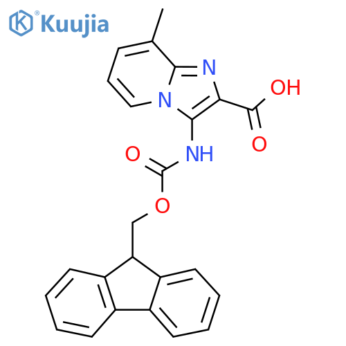 3-({(9H-fluoren-9-yl)methoxycarbonyl}amino)-8-methylimidazo1,2-apyridine-2-carboxylic acid structure