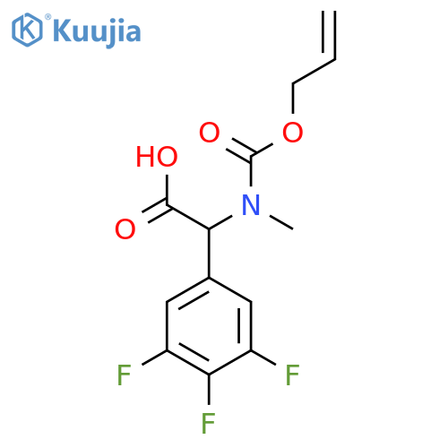 2-{Methyl[(prop-2-en-1-yloxy)carbonyl]amino}-2-(3,4,5-trifluorophenyl)acetic acid structure
