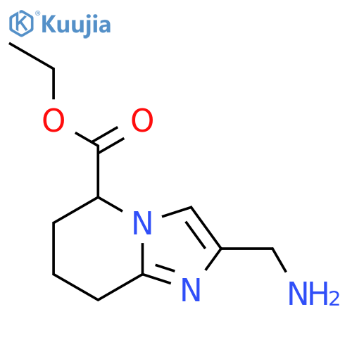 ethyl 2-(aminomethyl)-5H,6H,7H,8H-imidazo[1,2-a]pyridine-5-carboxylate structure