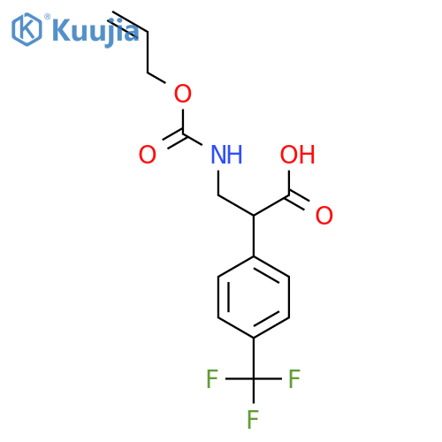 3-{[(Prop-2-en-1-yloxy)carbonyl]amino}-2-[4-(trifluoromethyl)phenyl]propanoic acid structure