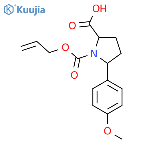 5-(4-Methoxyphenyl)-1-[(prop-2-en-1-yloxy)carbonyl]pyrrolidine-2-carboxylic acid structure