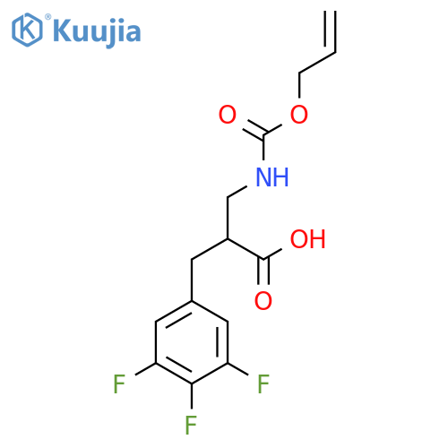 3-{[(Prop-2-en-1-yloxy)carbonyl]amino}-2-[(3,4,5-trifluorophenyl)methyl]propanoic acid structure